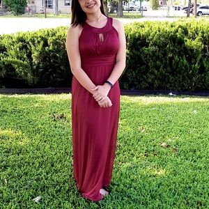 Red/Maroon Sparkly long dress